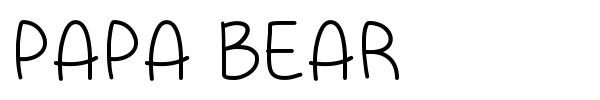 Papa Bear font preview